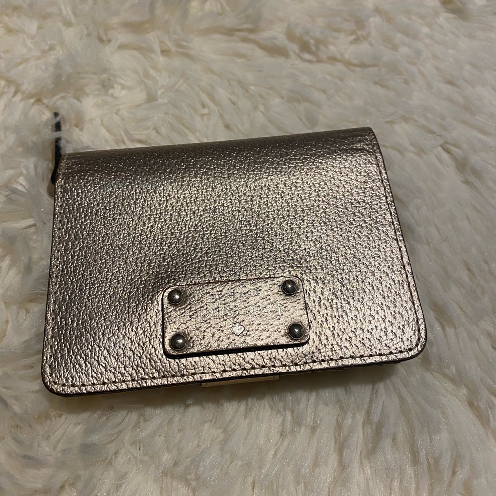 Kate Spade metallic rose gold wallet